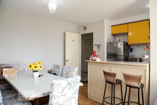 Sala/Cozinha de apartamento à venda com 2 quartos, 55m² em Vila Andrade, São Paulo