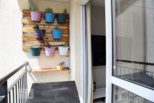 Varanda da Sala de apartamento à venda com 2 quartos, 55m² em Vila Andrade, São Paulo
