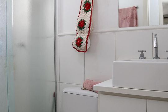 Banheiro Social  de apartamento para alugar com 2 quartos, 86m² em Parque Esmeralda, São Paulo