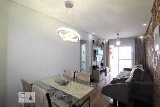 Sala de apartamento para alugar com 2 quartos, 69m² em Fundação, São Caetano do Sul