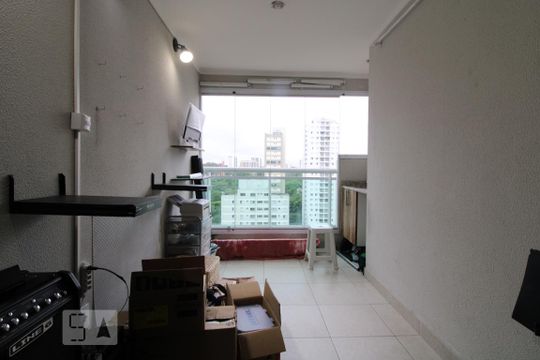 Varanda de apartamento à venda com 1 quarto, 45m² em Santo Amaro, São Paulo