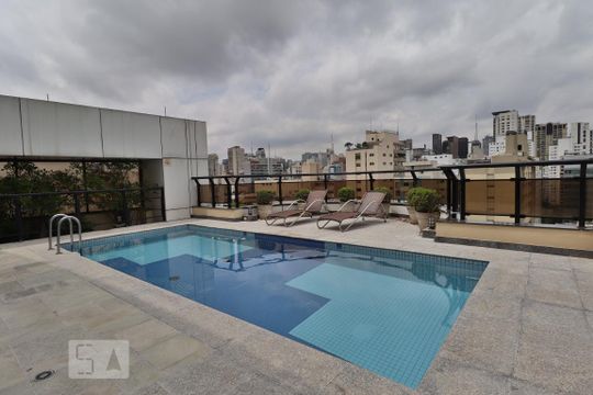 Área comum - Piscina de apartamento para alugar com 2 quartos, 43m² em Jardim Paulista, São Paulo