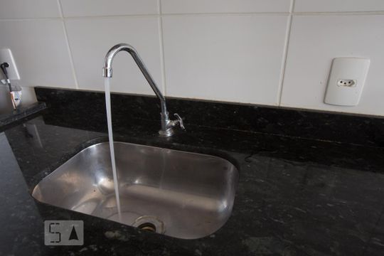 Cozinha - pia de apartamento para alugar com 2 quartos, 42m² em Distrito de Bonfim Paulista, Ribeirão Preto