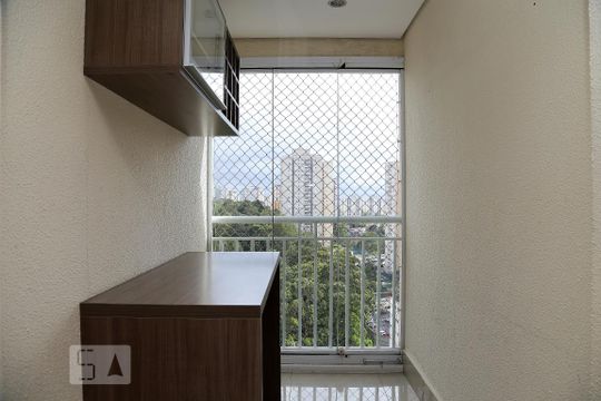 Varanda da Sala de apartamento para alugar com 2 quartos, 57m² em Parque Taboao, Taboão da Serra