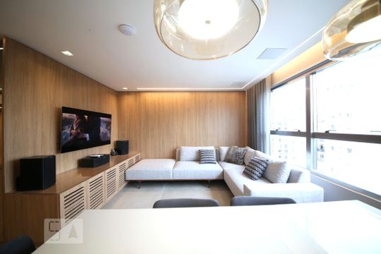 Sala  de apartamento à venda com 1 quarto, 70m² em Jardim Novo Santo Amaro, São Paulo