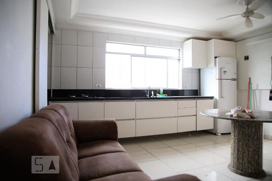 Sala/Cozinha de apartamento para alugar com 3 quartos, 92m² em Aviação, Praia Grande