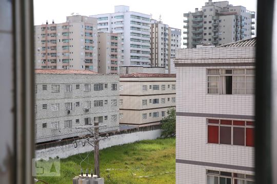 Sala/Cozinha vista de apartamento para alugar com 3 quartos, 92m² em Aviação, Praia Grande