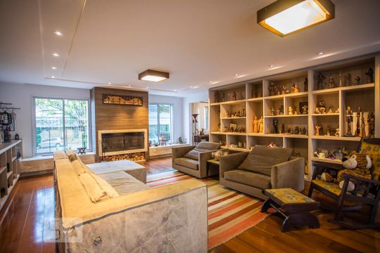 Sala de Estar de casa à venda com 5 quartos, 460m² em Mirandópolis, São Paulo