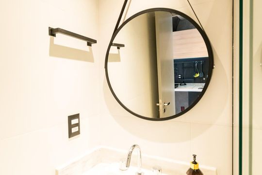 Banheiro Social de kitnet/studio à venda com 1 quarto, 30m² em Vila Clementino, São Paulo