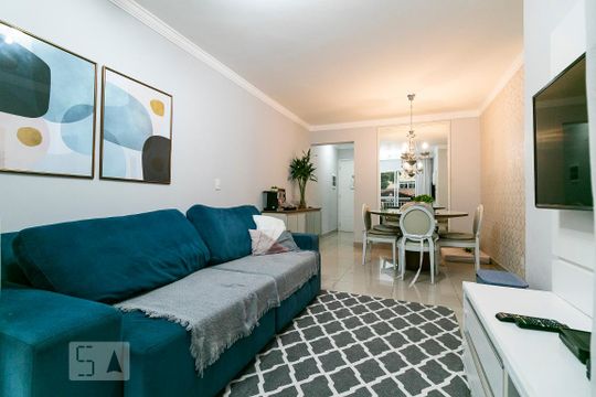 Sala de apartamento à venda com 3 quartos, 80m² em Chácara Seis de Outubro, São Paulo