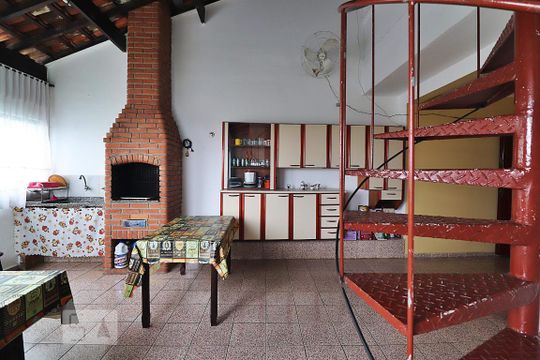 Área Gourmet de casa à venda com 5 quartos, 392m² em Parque Oratorio, Santo André