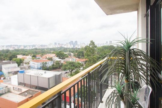 Varanda de kitnet/studio à venda com 1 quarto, 35m² em Jardim Novo Santo Amaro, São Paulo