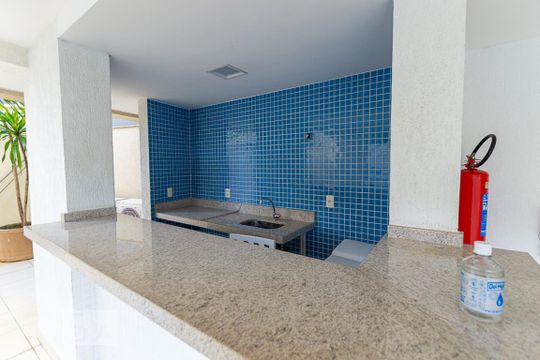 Bar da Área comum - Piscina de apartamento para alugar com 1 quarto, 50m² em Boa Viagem, Niterói