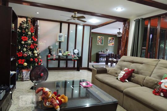 Sala de Estar de casa de condomínio à venda com 4 quartos, 301m² em Taquara, Rio de Janeiro