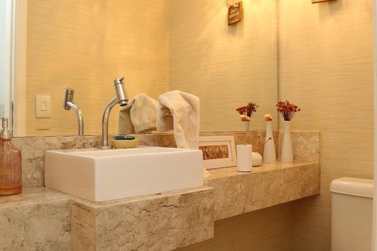 Lavabo de apartamento à venda com 4 quartos, 142m² em Vila Andrade, São Paulo