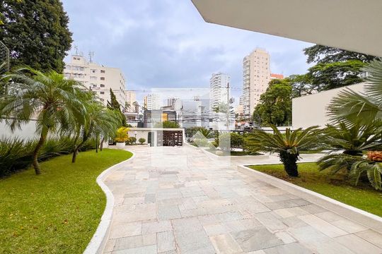 Área comum - Pátio da entrada de apartamento à venda com 4 quartos, 143m² em Indianópolis, São Paulo