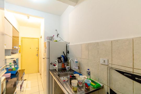 Cozinha de kitnet/studio à venda com 1 quarto, 34m² em Bela Vista, São Paulo