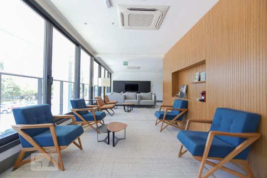 Área comum - Salão de festas de kitnet/studio à venda com 1 quarto, 79m² em Petrópolis, Porto Alegre
