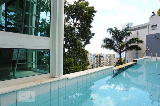 Vista da Sala/Cozinha de casa à venda com 5 quartos, 424m² em São Conrado, Rio de Janeiro
