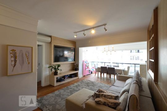 Sala de apartamento para alugar com 3 quartos, 108m² em Chácara Inglesa, São Paulo