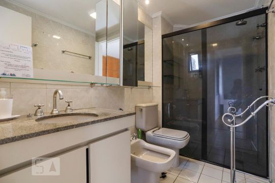 Banheiro da Suíte de apartamento à venda com 3 quartos, 100m² em Santa Cecília, São Paulo