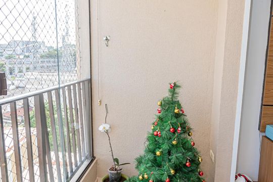 Varanda da Sala de apartamento à venda com 2 quartos, 64m² em Jardim das Laranjeiras, São Paulo