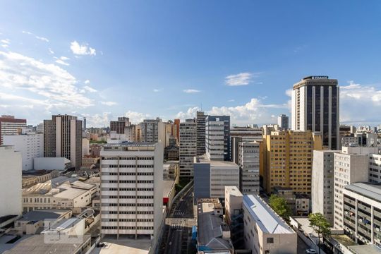 Vista da Varanda de kitnet/studio à venda com 1 quarto, 35m² em Centro, Curitiba