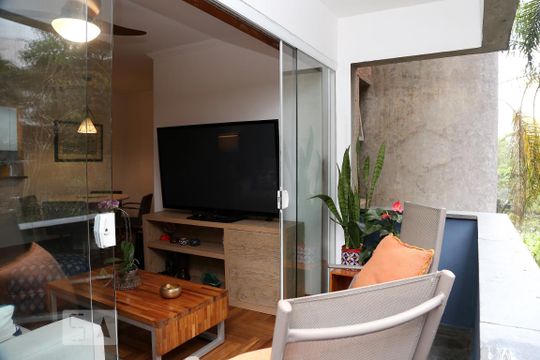 Varanda da Sala de apartamento à venda com 2 quartos, 68m² em Vila Andrade, São Paulo