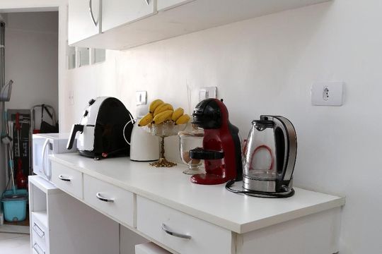 Cozinha e Área de Serviço de apartamento à venda com 2 quartos, 68m² em Vila Andrade, São Paulo