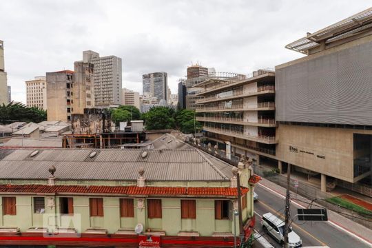 Vista da Suíte de apartamento à venda com 1 quarto, 44m² em Centro, São Paulo