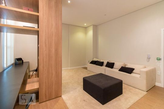 Sala de leitura de kitnet/studio para alugar com 1 quarto, 38m² em Jardim Flor da Montanha, Guarulhos