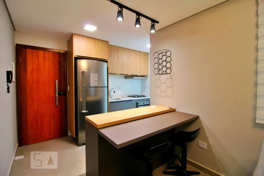 Sala/Cozinha de apartamento para alugar com 2 quartos, 50m² em Vila Dora, Santo André
