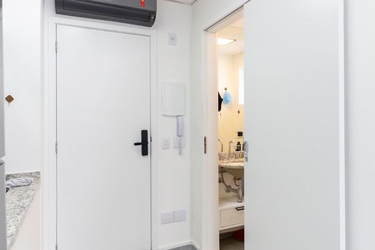 Cozinha de kitnet/studio para alugar com 1 quarto, 22m² em Vila Mariana, São Paulo