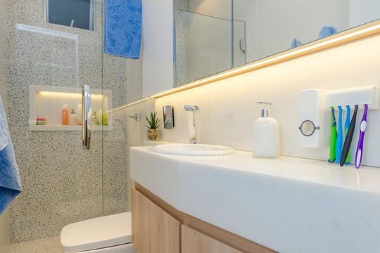 Banheiro Social de apartamento à venda com 2 quartos, 140m² em Buritis, Belo Horizonte