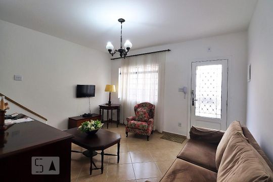 Sala de casa de condomínio para alugar com 2 quartos, 82m² em Campestre, Santo André