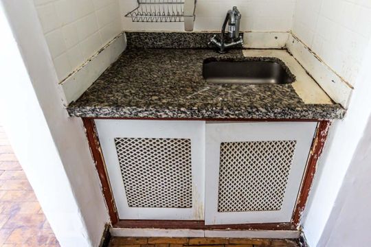 Cozinha de apartamento para alugar com 1 quarto, 40m² em Consolação, São Paulo