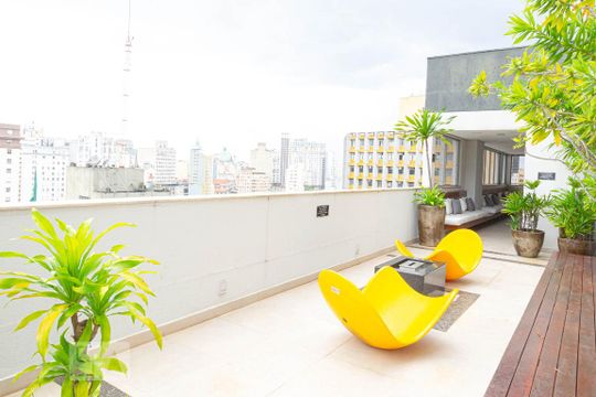 Área Comum - Terraço de kitnet/studio à venda com 1 quarto, 42m² em Centro, São Paulo