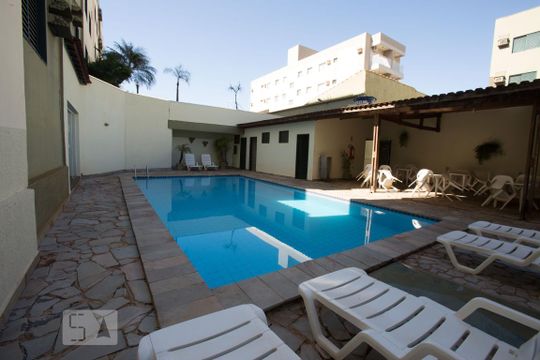 Área comum - piscina de apartamento para alugar com 1 quarto, 35m² em Vila Monte Alegre, Ribeirão Preto