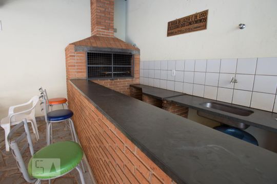 Área comum - churrasqueira de apartamento para alugar com 1 quarto, 35m² em Vila Monte Alegre, Ribeirão Preto