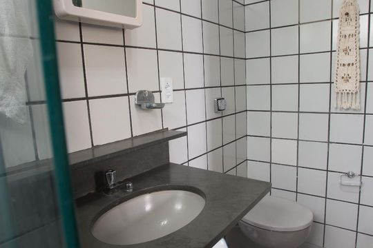 Banheiro da Suíte de apartamento para alugar com 1 quarto, 35m² em Vila Monte Alegre, Ribeirão Preto