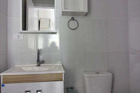 Banheiro  de kitnet/studio à venda com 1 quarto, 33m² em Assunção, São Bernardo do Campo