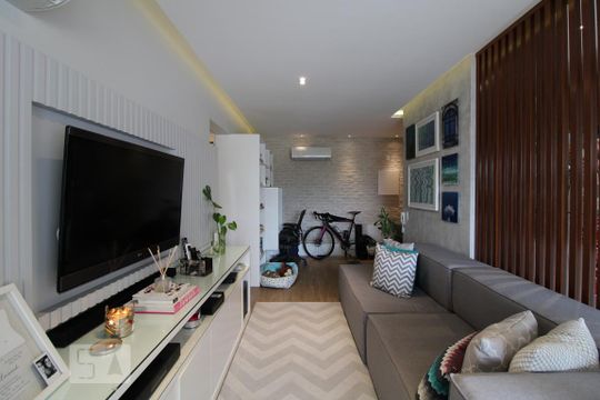 Sala de apartamento à venda com 1 quarto, 63m² em Vila Gertrudes, São Paulo