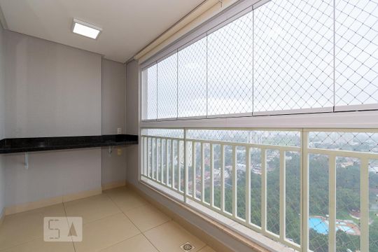 Varanda da Sala de apartamento à venda com 3 quartos, 73m² em Parque Amazônia, Goiânia