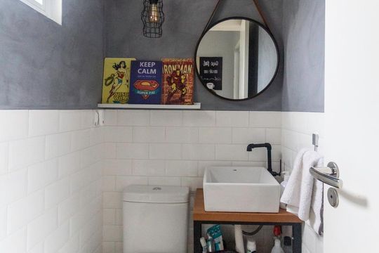 Lavabo do terraço de casa de condomínio à venda com 4 quartos, 210m² em Vila Moinho Velho, São Paulo