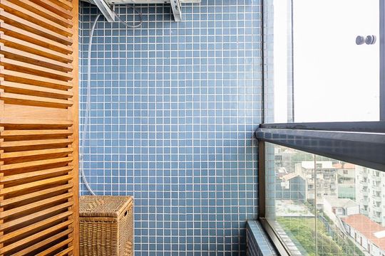 Varanda do Quarto 1 de apartamento para alugar com 2 quartos, 62m² em Pinheiros, São Paulo