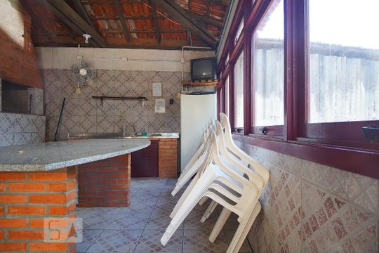 Área comum - Salão de festas de apartamento à venda com 1 quarto, 48m² em Sarandi, Porto Alegre