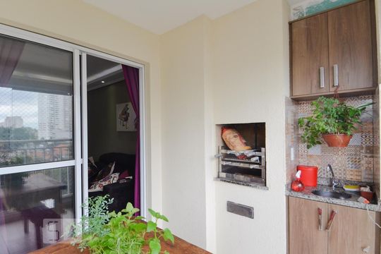 Varanda da Sala de apartamento para alugar com 3 quartos, 78m² em Vila Augusta, Guarulhos
