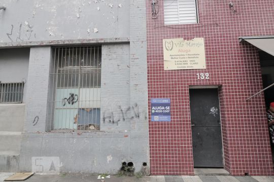 Fachada - instalação de plaquinha de kitnet/studio para alugar com 1 quarto, 30m² em Brás, São Paulo