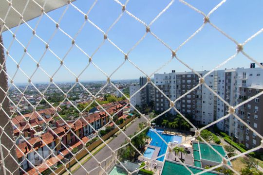 Vista da Suíte de apartamento à venda com 2 quartos, 56m² em Jardim Sabará, Porto Alegre