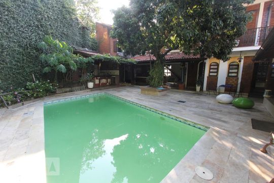 Área comum - Piscina de casa à venda com 5 quartos, 384m² em Anil, Rio de Janeiro